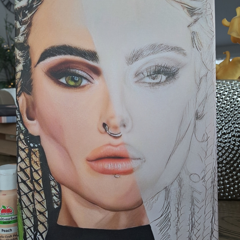 8x12 Canvas - Violet, Original Artwork